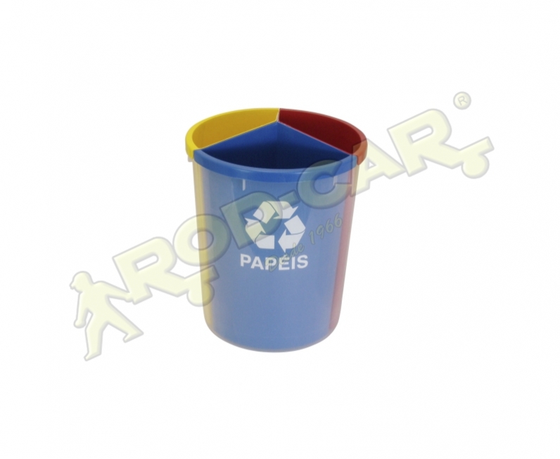 LIXEIRA MIX COM 3 DIVISÕES 30L
