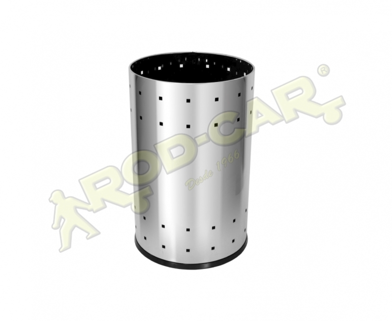 LIXEIRA TELADA 36L INOX