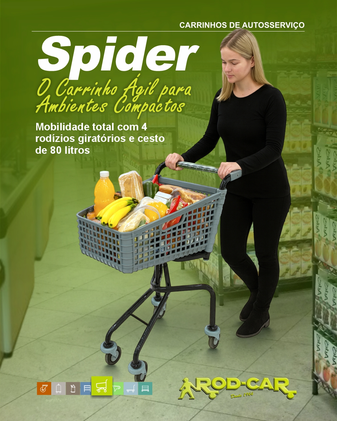 CARRINHO DE SUPERMERCADO SPIDER
