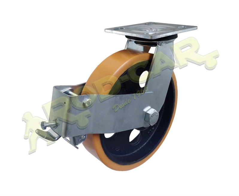 Rodízio Giratório GSROP 82 UFK – Linha Standard Rod-Car com Freio OP