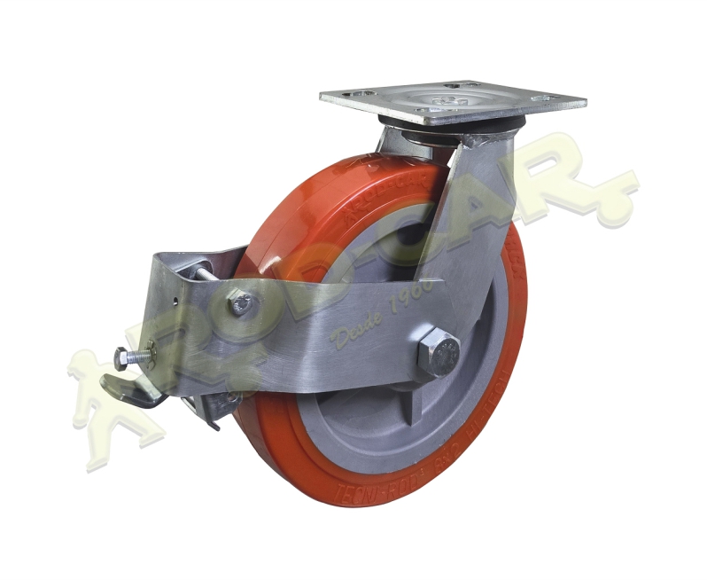 Rodízio Giratório GSROP 82 UPK – Linha Standard Rod-Car com Freio OP