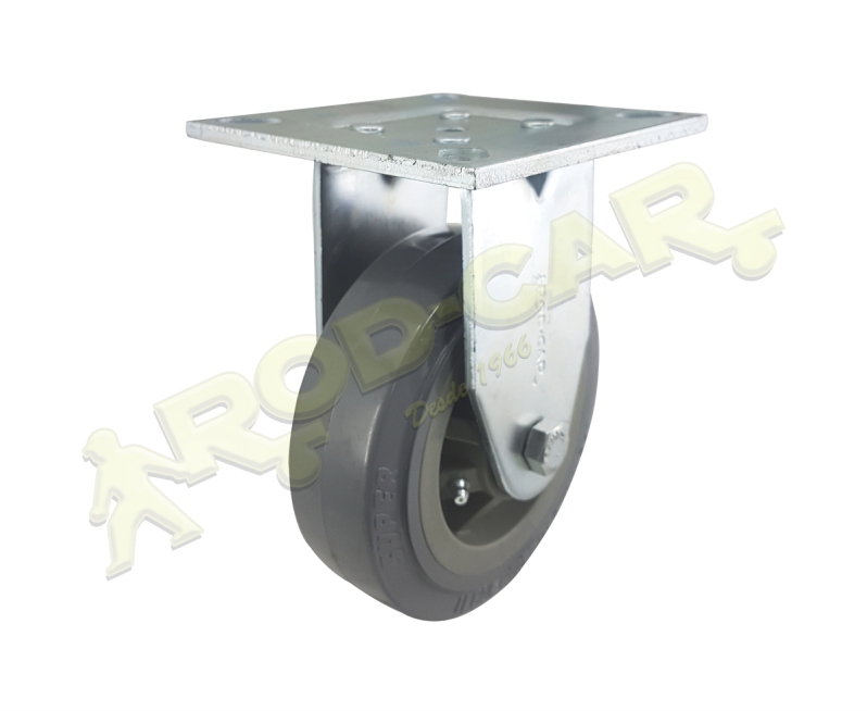 Rodízio Fixo FMR 62 BPN – Linha Média Reforçada com Roda de Borracha