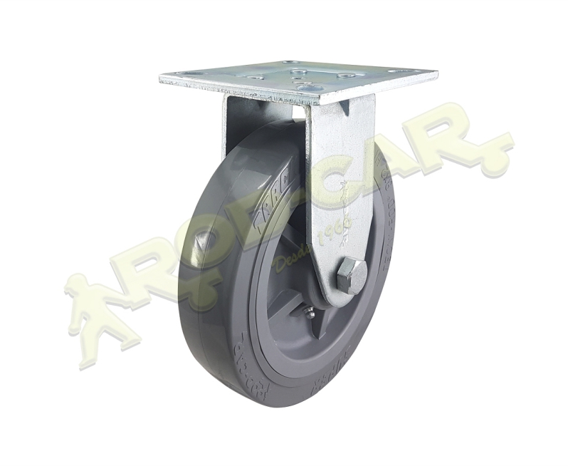 Rodízio Fixo FMR 82 BPN – Linha Média Reforçada com Roda de Borracha