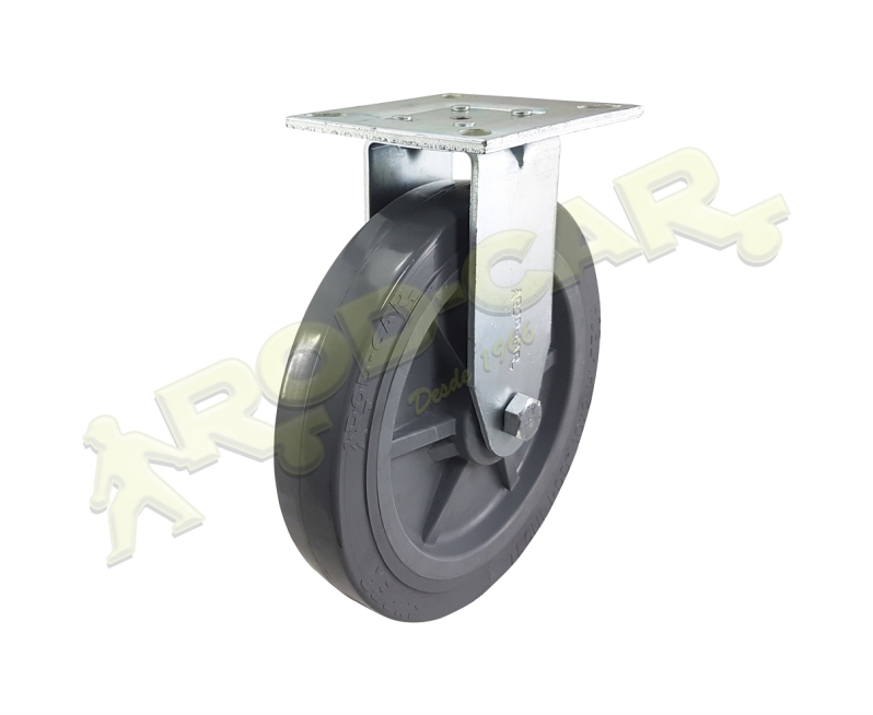 Rodízio Fixo FMR 102 BPK – Linha Média Reforçada com Roda de Borracha