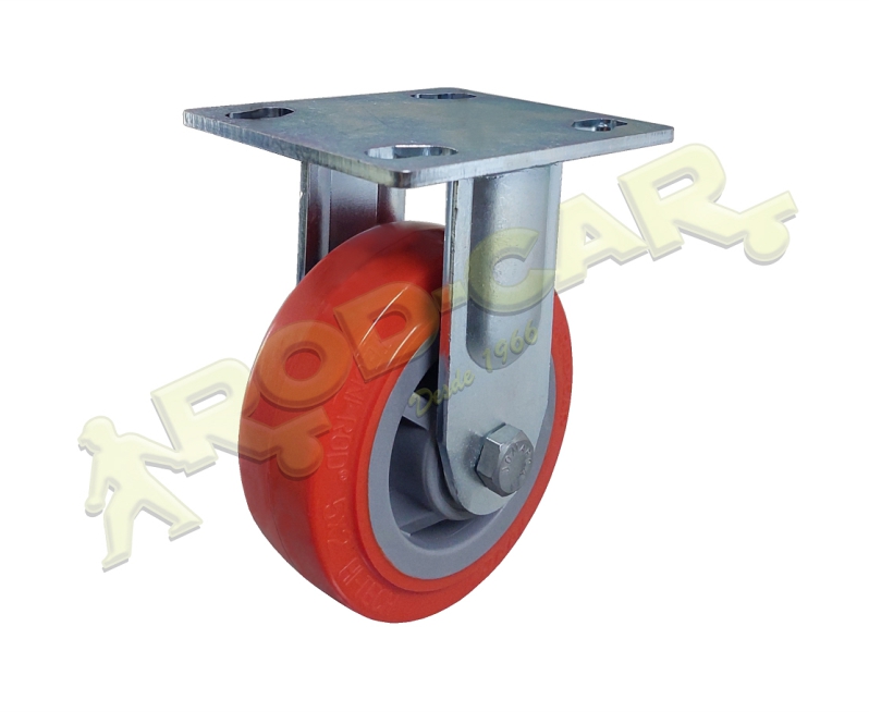 Rodízio Fixo FSR 52 UPK – Linha Standard Rod-Car com Poliuretano