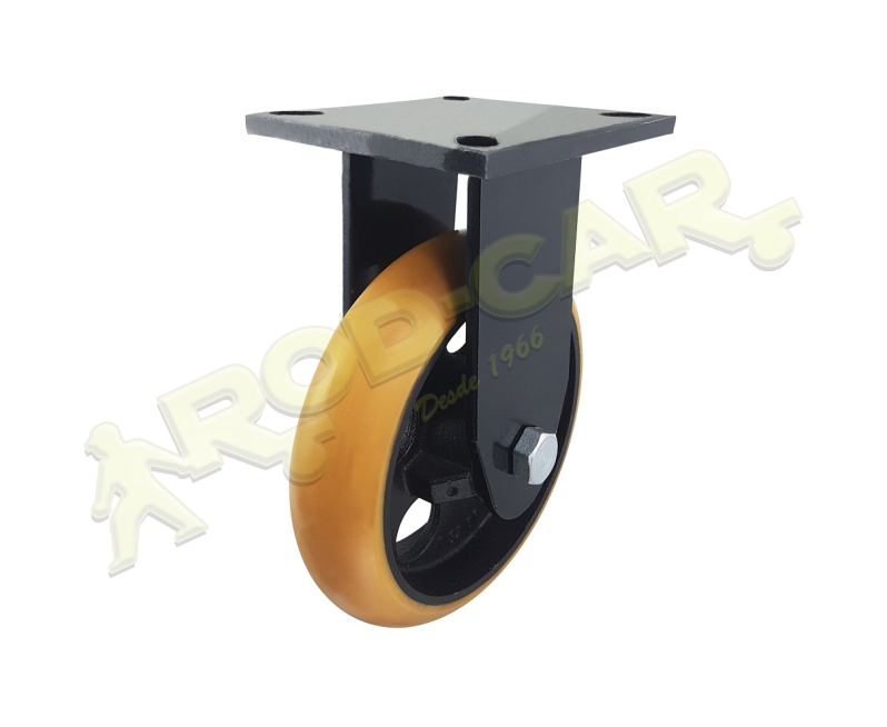 Rodízio Fixo FMRA 82 UFKRA – Linha Média Reforçada Axial com Roda de Poliuretano Abaulada