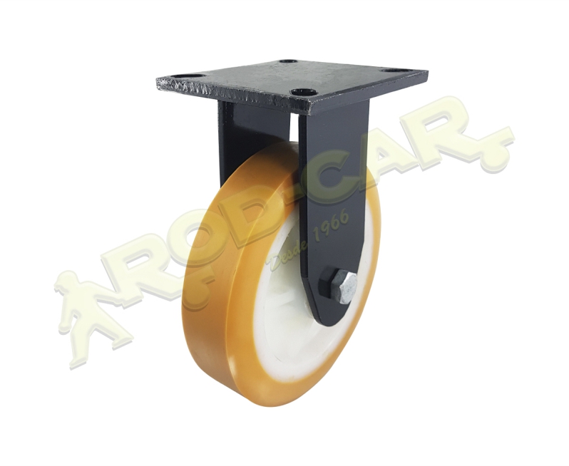 Rodízio Fixo FMRA 82 UNKM – Linha Média Reforçada Axial com Poliuretano e Nylon