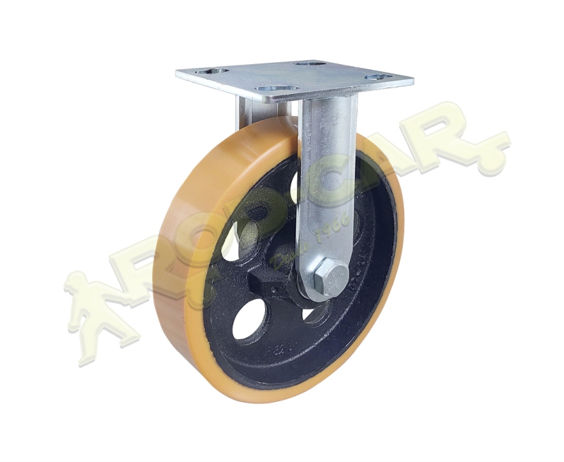 Rodízio Fixo FSR 82 UFK – Linha Standard Rod-Car com Roda de Poliuretano